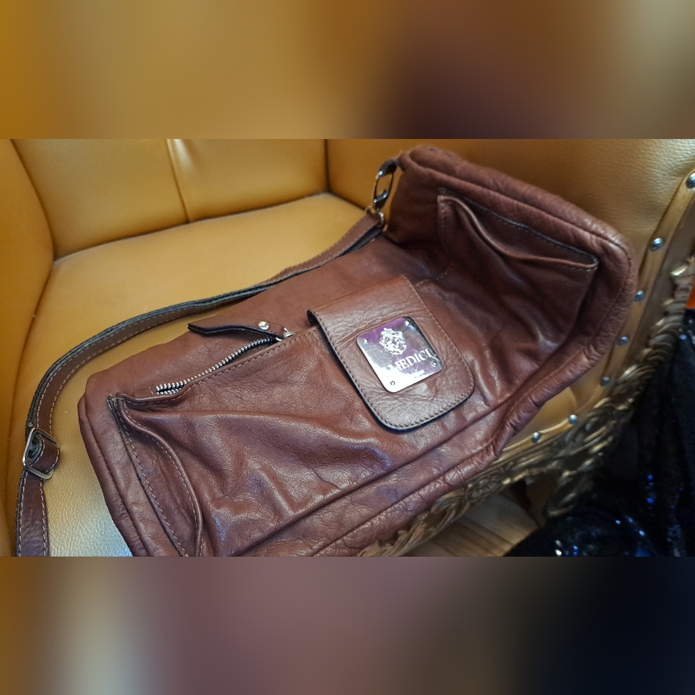 I Medici By Firenze Soft Brown Large Leather Women's HandBag, Shoulder Bag. - Picture 9 of 9